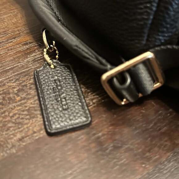 COACH Charlie Mini Backpack Pebble Leather Black F38263 - Picture 9 of 16